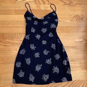 Motel navy blue mini dress